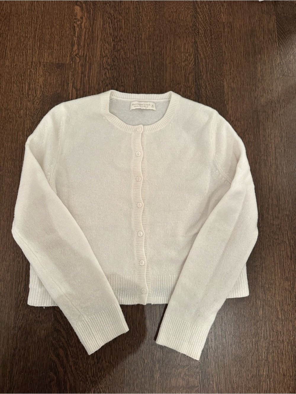 Classic Cream Button-Up Women's Cardigan Sweater